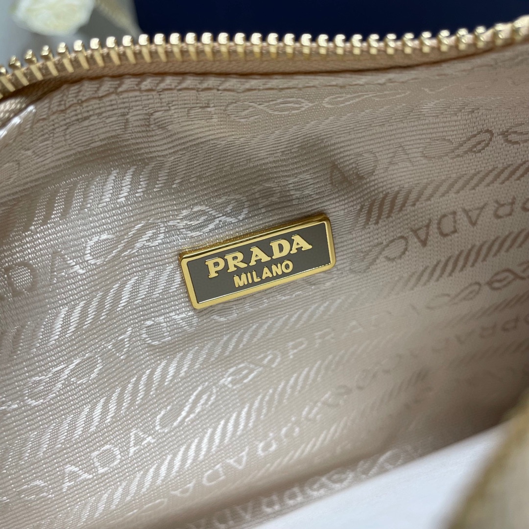 Prada Re Edition 2005 Crochet Shoulder Bag Natural 1BH204